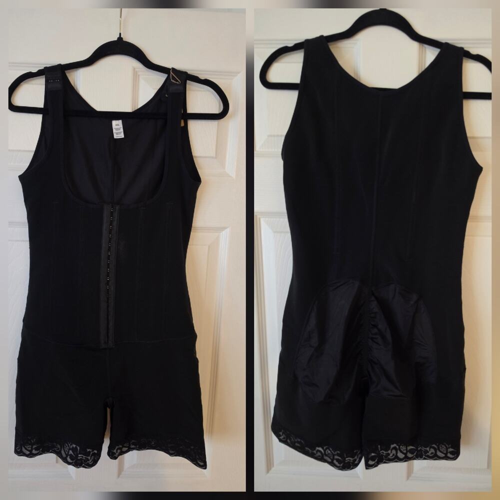 SHAPELLX Sz 2XL BOOT-YEAH AirSlim Full Coverage Bodysuit Black NWT